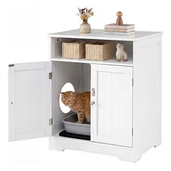 Kačių tualeto spintelė, 3 viename, 59,69 × 43,18 × 69,85 cm — 4 nuotrauka