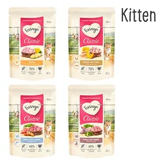 Feringa Classic Meat Menü Kitten Pouches drėgnas maistas kačiukams, ekonominė pakuotė 24 x 85 g