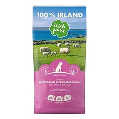 Irish Pure sausas maistas suaugusiems šunims, ėriena ir vištiena su daržovėmis ir kelp dumbliais
