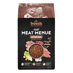BOSCH Meat Menue Adult su kalakutu ir vištiena – 800 g sausų šunų ėdalo