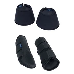 Nomad Tales Set Gamaschen & Hufglocken, schwarz