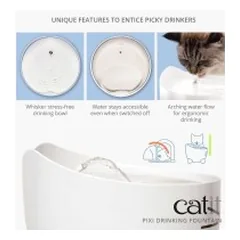 Catit vandens fontanas katėms Pixi, žydras — 4 nuotrauka