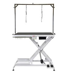 Blovi Callisto Pro - lift table with electric socket and accessory shelf, top x 65cm, Czarny / 125cm — 1 nuotrauka