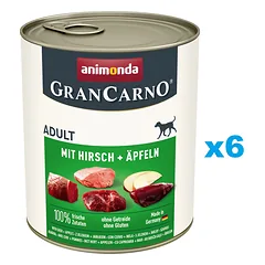ANIMONDA GranCarno Adult kiauliena su elniena ir obuoliais 6x800 g