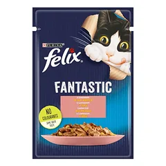 FRISKIES FANTASTIC lašiša drebučiuose  85g kačių drėgnas maistas nuotrauka