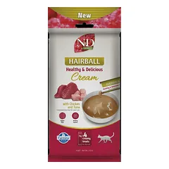 FARMINA N&D QUINOA CAT HAIRBALL - CREAM with Chicken&Tuna 4x15g (pak15)