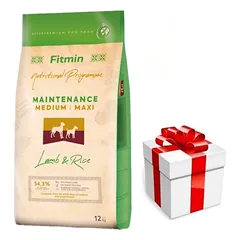 FITMIN Medium Maxi Maintenance Lamb&Rice 12kg + Staigmena ŠUNIUI
