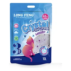 LONG FENG aromatizuotas, levandų kvapo silikoninis kraikas, 10 l