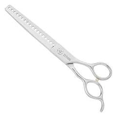 Yento Fanatic Series Chunker - profesionalios vienpusės retinimo žirklės, pagamintos iš anglies nerūdijančio plieno, 18 dantų, 7" — 2 nuotrauka