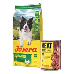 JOSERA Light Vital 12,5kg šunims, padedanti kontroliuoti svorį + 800 g skardinė NEMOKAMAI