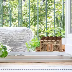 Vabzdžių viešbutis 31x30,5x9,5cm., šviesiai rudos spalvos — 5 nuotrauka