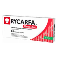 Rycarfa Flavour tabletės šunims uždegimui ir skausmui mažinti, 50 mg