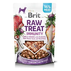 BRIT Raw Treat Immunity liofilizuoti skanėstai su ėriena ir vištiena, 40 g
