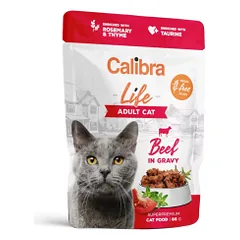 Calibra Cat Life Pouch Adult Beef drėgnas maistas katėms, 85 g