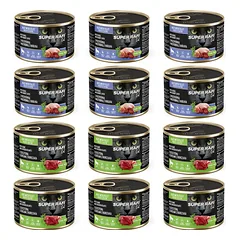 SUPER RAFI Cat Mix 12x185g šlapias kačių maistas