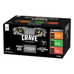 CRAVE konservų dėžutė 6x400 g - vištienos ir kalakutienos paštetas, su ėriena ir jautiena, su lašiša ir su kalakutiena (pilnas drėgnas ėdalas suaugusiems šunims be grūdų nuotrauka