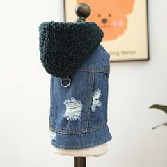 PAW COUTURE gyvūnų augintinių liemenė, džinsinė, džinsinė, XS dydis — 3 nuotrauka