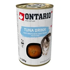 Ontario gėrimas jauniems kačiukams su tunu, 135 g