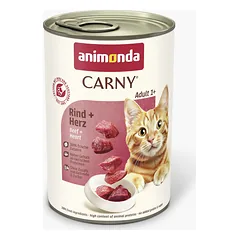 Animonda Carny Adult Beef + Heart – konservai katėms su šviežia jautiena ir širdimis, 400 g