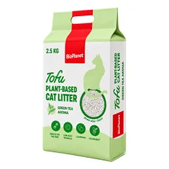 Bioplanet Tofu žaliosios arbatos kvapo kraikas katėms - Pet24