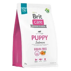 Brit Care begrūdis sausas maistas šuniukams su lašiša 3 kg