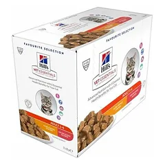 Hills Vet Essentials Cat Adult 1-6 with Chicken and Salmon (6+6 x85 g) 12x85 g