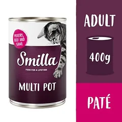 Smilla indeliai su įvairiomis mėsomis drėgnas maistas katėms 6 x 400 g — 3 nuotrauka