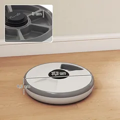 Automatinis maisto dozatorius baltas ir pilkas — 3 nuotrauka