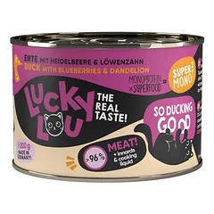 LuckyLou Cat - SuperMono² konservai, drėgnas maistas katėms 6x200g