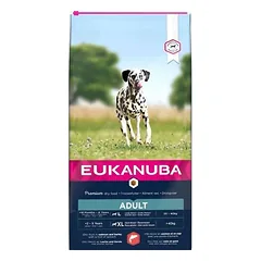 EUKANUBA – maistas suaugusiems šunims su dideliais lašišos gabalais – Eukanuba