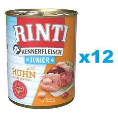 RINTI Kennerfleish Junior Chicken 12x400 g su vištiena šuniukams