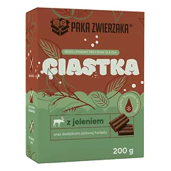 PAKA ZWIERZAKA – Elnio formos sausainiai su žaliąja arbata 200 g