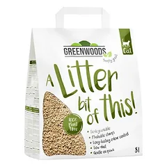 Greenwoods besiklumpuojantis kačių kraikas iš augalinių pluoštų