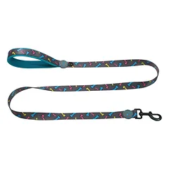 Šunų pavadėlis Loco, 150 cm, M, juodas/baltas — 2 nuotrauka