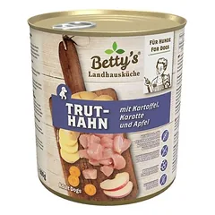 Betty's Landhausküche Dog konservai 6 x 800 g, drėgnas maistas šunims, Jautiena su bulvėmis — 2 nuotrauka