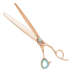 Kenchii Rose Chunkers - rose gold grooming thinning shears with 25 teeth, Różowe złoto / 8" — 3 nuotrauka