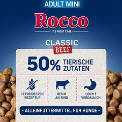 Rocco Adult MINI Classic su jautiena ir vištiena, sausas maistas šunims — 3 nuotrauka