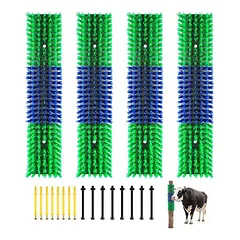 Gyvulių draskymo šepečiai VEVOR FL-CBD002, 4 vnt, Žalia/mėlyna/juoda, 430 × 100 × 80 mm