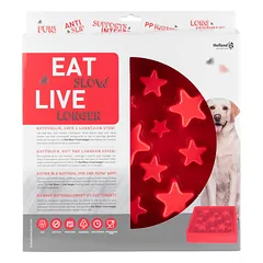 Eat Slow Live Longer Star L - kvadratinis dubuo šunims, kuris lėtina valgymą, žvaigždės