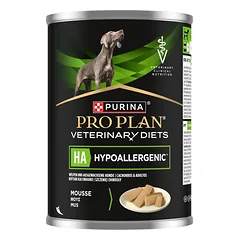 PURINA PRO PLAN Veterinary Diets Canine HA Hypoallergenic 12x400g skirta maisto netolerancijai, šlapias maistas suaugusiems šunims ir šuniukams