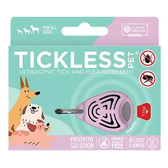 Tickless Pet ultragarsinis blusų ir erkių repelentas šunims ir katėms, rožinis