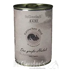 DR. CLAUDER’S BARF 100% mėsos konservai šunims ir katėms su triušiena ir jautiena 2x400g