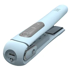 Belaidis gyvūnų augintinių kailio tiesintuvas su neigiamų jonų technologija, melsvas, USB jungtis — 4 nuotrauka