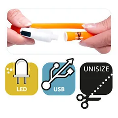 Flamingo LED cat collar VISIO roza 35cm — 4 nuotrauka