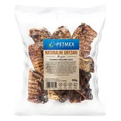 PETMEX Pjaustyta jautienos trachėja 500g, natūralus kramtomas kąsnis šunims