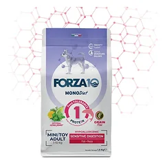 FORZA10 Mini/Toy Diet Sensitive Digestion begrūdis su žuvimi. 1.5kg