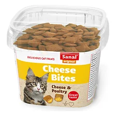 Sanal Cheese Bites Cup pašaro papildas katėms