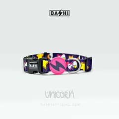 Dashi Unicorn antkaklis - spalvingas šuns antkaklis, vienaragio raštas, XS — 2 nuotrauka