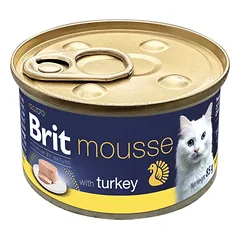 BRIT Premium by Nature Cat Mousse with Turkey 85 g kalakutienos tyrė, drėgnas kačių maistas