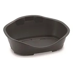 StefanPlast Sleeper 1 plastikinė guolinė vieta šunims ir katėms, tamsiai pilka, 56.5x42x24.2 cm